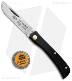 Eye Brand Sodbuster Jr Slip Joint Knife Black (2.87" Satin) -Knives Shop Eye Brand Sodbuster Jr SJ Black Satin GE99JRBL BHQ 87046 jr bottlecap