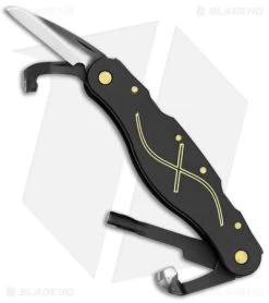Flexcut Pocket Jack For Carvin' Pocket Knife Black Gold Aluminum (4-in-1) JKN89