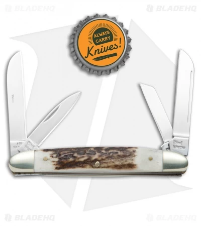 Frost Cutlery Bent Creek Congress Pocket Knife 3.5" Deer Stag 6 Frost Cutlery Bent Creek Congress Pocket Knife 3.5" Deer Stag - Image 4