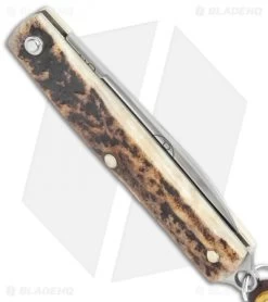 GEC #05 Keychain Knife Sambar Stag (1.5" Plain) 052121 Sambar Stag 10 GEC #05 Keychain Knife Sambar Stag (1.5" Plain) 052121 Sambar Stag -Knives Shop GEC 05 Keychain Knife Sambar Stag Plain BHQ 134854 jr side