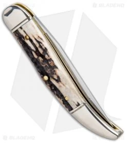 GEC #12 Northfield UN-X-LD Toothpick Slip Joint Knife (4.0" Sambar Stag) 128119 -Knives Shop GEC 12 Northfield UN X LD Copperhead 128119 BHQ 99183 jr side