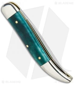 GEC #12 Tidioute Cutlery Toothpick Pocket Knife 4.0" Aqua Camel Bone 128119 -Knives Shop GEC 12 Tidioute Cutlery Toothpick Aqua Camel Bone 128119 BHQ 97752 jr side