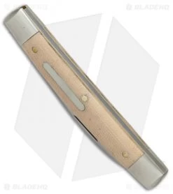 GEC #13 Tidioute Whip Pocket Knife 3.6" Muslin Micarta W/ Bar Shield 8 GEC #13 Tidioute Whip Pocket Knife 3.6" Muslin Micarta W/ Bar Shield -Knives Shop GEC 13 Tidioute Whip muslin micarta bar sheild BHQ 79316 er spine