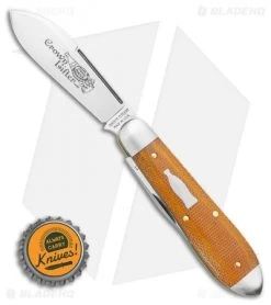 GEC #85 Tidioute Crown Lifter Natural Canvas Micarta (2.75") 852221CL -Knives Shop GEC 15 Tidioute Crown Lifter Natural Canvas Micarta 2.75 852221CL BHQ 122742 LS Bottlecap