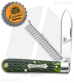 GEC #15 Tidioute Urban Jack Spring Green Jigged Bone (2.75" Satin) 152221 -Knives Shop GEC 15 Tidioute Urban Jack OD Spring Green Jigged Bone Satin 152221 BHQ 122354 jr bottlecap