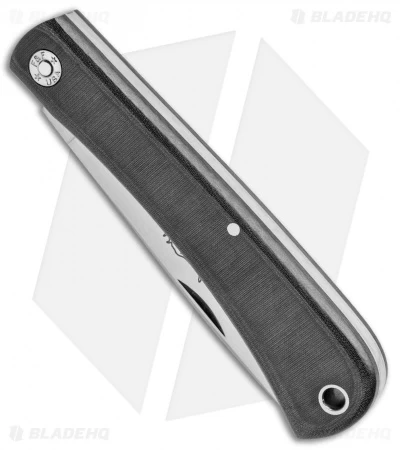 GEC #21 Farm & Field Bull Buster Slip Joint Black Linen Micarta (4.625" Satin) 4 GEC #21 Farm & Field Bull Buster Slip Joint Black Linen Micarta (4.625" Satin) - Image 2