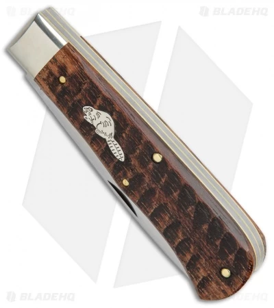 GEC #23 Pioneer Trapper Pocket Knife 4.5" Jigged Brazilian Cherry Beaver Tail 4 GEC #23 Pioneer Trapper Pocket Knife 4.5" Jigged Brazilian Cherry Beaver Tail - Image 2