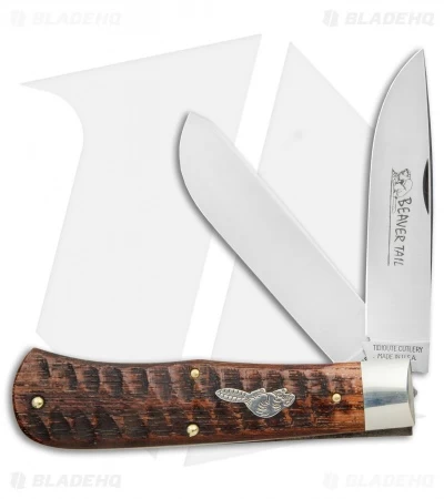 GEC #23 Pioneer Trapper Pocket Knife 4.5" Jigged Brazilian Cherry Beaver Tail 3 GEC #23 Pioneer Trapper Pocket Knife 4.5" Jigged Brazilian Cherry Beaver Tail