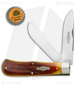 GEC #23 Pioneer Trapper Pocket Knife 4.5" Antique Autumn Natural Bone -Knives Shop GEC 23 Pioneer Trapper Pocket Knife Antique Autumn Natural Bone BHQ 113945 jr bottlecap