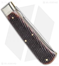 GEC Northfield UN-X-LD Bullet Trapper Knife 3.75" Redtail Jigged Bone 235120L -Knives Shop GEC 23 Pioneer Trapper Redtail Jigged Bone 235120L BHQ 117543 jr side