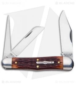 GEC #29 Tidioute Cutlery Stockyard Whittler Pocket Knife Burnt Sienna Jig Bone