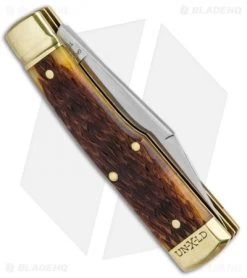 GEC #44 Northfield UN-X-LD Buffalo Jack Pocket Knife 3.3" Autumn Gold Jig Bone -Knives Shop GEC 44 Northfield UN X LD Buffallo Jack Pocket Autumn Gold Jig Bone 441218 BHQ 88589 jr side