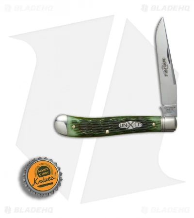 GEC #48 Northfield UN-X-LD Pocket Knife 3.8" Pickle Green Jigged Bone 488117 6 GEC #48 Northfield UN-X-LD Pocket Knife 3.8" Pickle Green Jigged Bone 488117 - Image 4