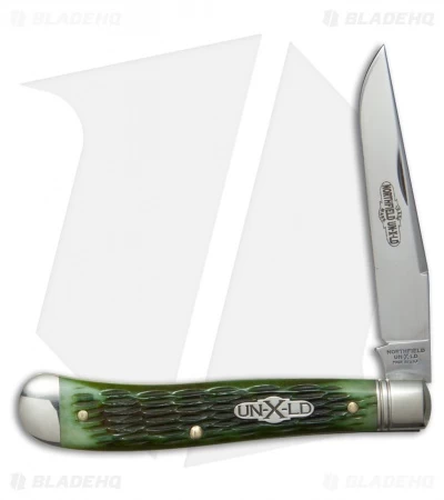 GEC #48 Northfield UN-X-LD Pocket Knife 3.8" Pickle Green Jigged Bone 488117 3 GEC #48 Northfield UN-X-LD Pocket Knife 3.8" Pickle Green Jigged Bone 488117