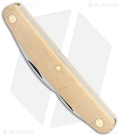 GEC #62 Farm And Field 3.875" Pocket Carver Knife Muslin Micarta -Knives Shop GEC 62 Farm and Field Muslin Micarta BHQ 113150 jr spine