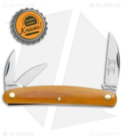 GEC #62 Farm & Field 3.875" Pocket Carver Knife Natural Linen Micarta -Knives Shop GEC 62 Farm and Field Natural Linen Micarta BHQ 113271 jr bottlecap