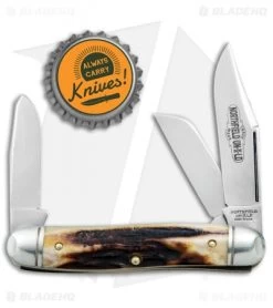 GEC #66 Northfield UN-X-LD Calf Roper Pocket Knife 3.3" Sambar Stag 661317 -Knives Shop GEC 66 Northfield UN X LD Calf Roper Sambar Stag 661317 BHQ 78015 jr bottlecap
