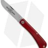 GEC #71 Farm & Field Bull Nose Slip Joint Red Linen Micarta (3.1" Satin) 715118 -Knives Shop GEC 71 Farm Field Bull Nose Red Linen Micarta satin BHQ 84406 er