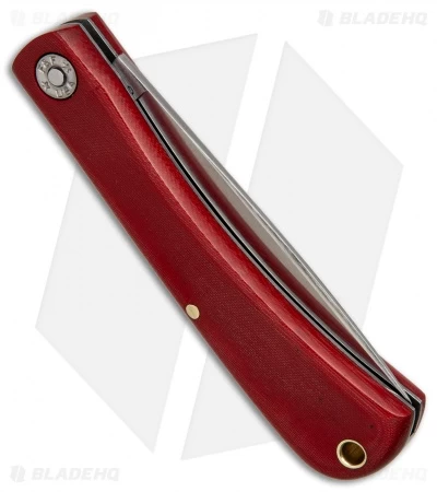 GEC #71 Farm & Field Bull Nose Slip Joint Red Linen Micarta (3.1" Satin) 715118 4 GEC #71 Farm & Field Bull Nose Slip Joint Red Linen Micarta (3.1" Satin) 715118 - Image 2