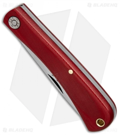 GEC #71 Farm & Field Bull Nose Slip Joint Red Linen Micarta (3.1" Satin) 715118 5 GEC #71 Farm & Field Bull Nose Slip Joint Red Linen Micarta (3.1" Satin) 715118 - Image 3