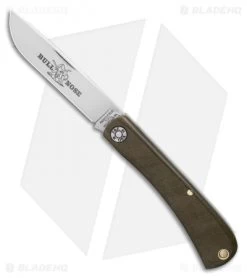 GEC #71 Farm & Field Bull Nose Slip Joint Knife Green Micarta (3" Satin) 715121
