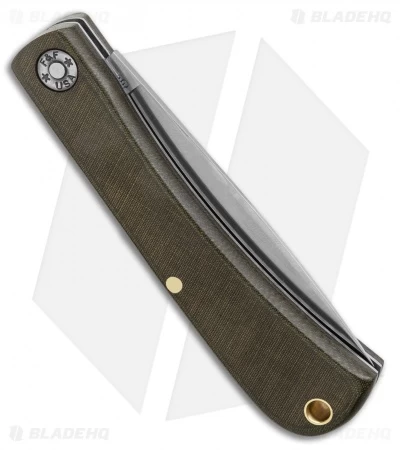 GEC #71 Farm & Field Bull Nose Slip Joint Knife Green Micarta (3" Satin) 715121 5 GEC #71 Farm & Field Bull Nose Slip Joint Knife Green Micarta (3" Satin) 715121 - Image 3