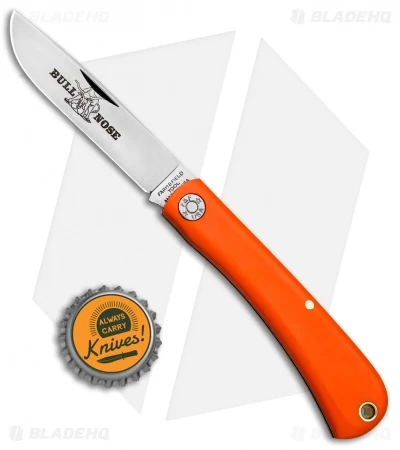 GEC #71 Farm & Field Bull Nose Slip Joint Orange Delrin (3.1" Satin) 715118 6 GEC #71 Farm & Field Bull Nose Slip Joint Orange Delrin (3.1" Satin) 715118 - Image 4