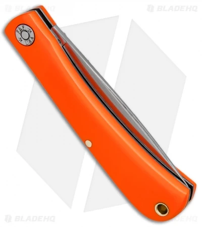 GEC #71 Farm & Field Bull Nose Slip Joint Orange Delrin (3.1" Satin) 715118 5 GEC #71 Farm & Field Bull Nose Slip Joint Orange Delrin (3.1" Satin) 715118 - Image 3