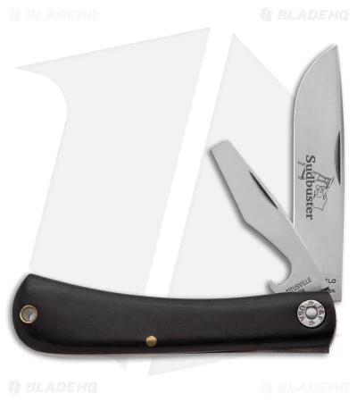 GEC #71 Farm & Field Tool Sudbuster Slip Joint Knife Black Micarta (3" Satin) 3 GEC #71 Farm & Field Tool Sudbuster Slip Joint Knife Black Micarta (3" Satin)