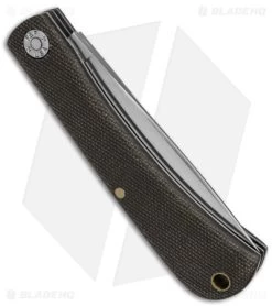 GEC #71 Farm & Field Sudbuster Slip Joint Knife OD Green Micarta (3"Satin) -Knives Shop GEC 71 Farm and field tool sudbuster slip joint knife OD green micarta 3in Satin Bhq 165204 td side