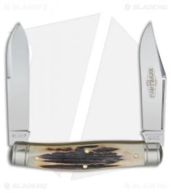 GEC #81 Northfield UN-X-LD Bull Moose Pocket Knife 3.8" Sambar Stag 811217