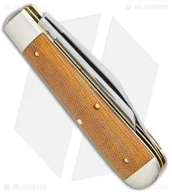 GEC #86 Tidioute Cutlery Oil Field Jack Pocket Knife Natural Micarta 861219 -Knives Shop GEC 86 Tidioute Cutlery Oil Field Jack Natural Micarta 861219 BHQ 103732 jr side