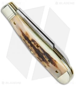 GEC #92 Northfield UN-X-LD Eureka Jack Pocket Knife Sambar Stag *Store Model -Knives Shop GEC 92 Northfield UN X LD Eureka Jack Sambar Stag BHQ 105469 jr side