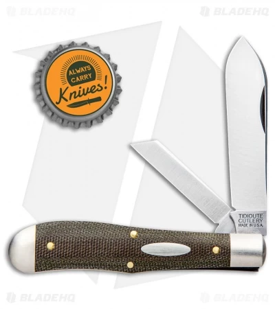 GEC #92 Tidioute Cutlery Eureka Jack Pocket Knife OD Green Micarta 922219 6 GEC #92 Tidioute Cutlery Eureka Jack Pocket Knife OD Green Micarta 922219 - Image 4