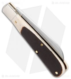 GEC #93 Tidioute Cutlery Ram's Foot Pocket Knife 3.8" Oily Creek Bone 933119 -Knives Shop GEC 93 Tidioute Cutlery Rams Foot Oily Creek Bone 933119 BHQ 99570 jr side