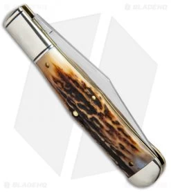 GEC #97 Northfield UN-X-LD Pocket Knife 4.6" Sambar Stag -Knives Shop GEC 97 Northfield UN X LD Sambar Stag 976119 BHQ 97001 jr side 2