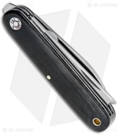 GEC #35 Farm & Field Calf Pen Pocket Knife 3.6" Black Micarta 350217 -Knives Shop GEC Farm Field Calf Pen Knife Black Micarta GEC350217B BHQ 76227 jr side