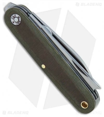 GEC #35 Farm & Field Calf Pen Pocket Knife 3.6" OD Green Micarta 350217 4 GEC #35 Farm & Field Calf Pen Pocket Knife 3.6" OD Green Micarta 350217 - Image 2
