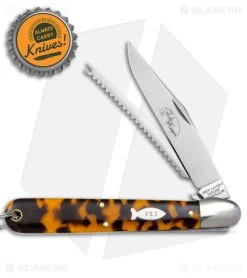 GEC Fish Keeper Pocket Knife Tortoise Shell Acrylic (3.5" Satin) 651222SS -Knives Shop GEC Fish Keeper Tortoise Shell Acrylic Satin BHQ 147886 jr bottlecap