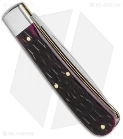 GEC Mustang #74 Pocket Knife Black Plum Jigged Bone (3.00" Satin) 8 GEC Mustang #74 Pocket Knife Black Plum Jigged Bone (3.00" Satin) -Knives Shop GEC Mustang 745120 Black Plum Jigged bone BHQ 117669 LS Side