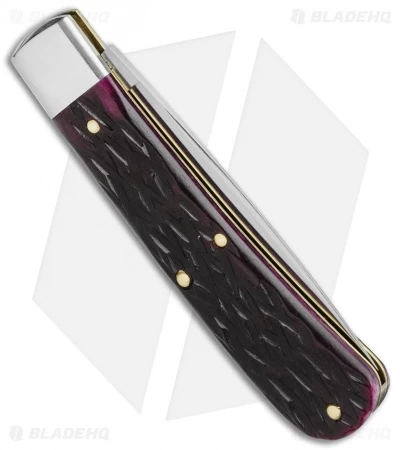 GEC Mustang #74 Pocket Knife Black Plum Jigged Bone (3.00" Satin) 5 GEC Mustang #74 Pocket Knife Black Plum Jigged Bone (3.00" Satin) - Image 3