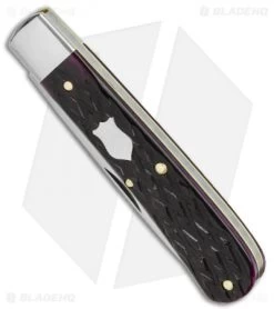 GEC Mustang #74 Pocket Knife Black Plum Jigged Bone (3.00" Satin) 7 GEC Mustang #74 Pocket Knife Black Plum Jigged Bone (3.00" Satin) -Knives Shop GEC Mustang 745120 Black Plum Jigged bone BHQ 117669 LS Spine