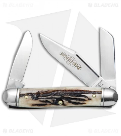 GEC #66 Northfield UN-X-LD Stockman Pocket Knife 3.3" Sambar Stag 661317 3 GEC #66 Northfield UN-X-LD Stockman Pocket Knife 3.3" Sambar Stag 661317
