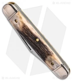 GEC Northfield UN-X-LD Cutlery White Owl 3.25" Pocket Knife Sambar Stag -Knives Shop GEC Northfield UN X LD 2in 5cm Pocket Knife Sambar Stag BHQ 138462 td spine 2