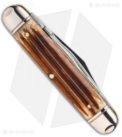 GEC Northfield UN-X-LD Cutlery White Owl 3.25" Pocket Knife Cowhide Jigged Bone -Knives Shop GEC Northfield UN X LD Cutlery White Owl 3in 25cm Pocket Knife Cowhide Jigged Bone BHQ 138106 td side