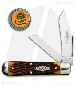 GEC #86 Northfield UN-X-LD Oil Field Jack Pocket Knife Gold Jigged Bone 861219 -Knives Shop GEC Northfield UN X LD Oil Field Jack Gold Jigged Bone 861219 BHQ 104254 jr bottlecap