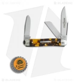 GEC #66 Northfield UN-X-LD Calf Roper Pocket Knife 3.3" Tortoise Shell 661317 -Knives Shop GEC Northfield UN X LD calf roper tortise shell BHQ 76210 er bottlecap