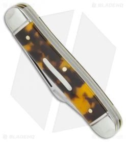 GEC #66 Northfield UN-X-LD Calf Roper Pocket Knife 3.3" Tortoise Shell 661317 -Knives Shop GEC Northfield UN X LD calf roper tortise shell BHQ 76210 er spine