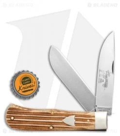 GEC Tidioute Cutlery #23 Pioneer Trapper Pocket Knife 4.5" Woodland Micarta -Knives Shop GEC Tidioute Cutlery 23 Pioneer Trapper Pocket Knife 4.5 in Woodland Micarta 235220 BHQ 113343 LS Bottlecap