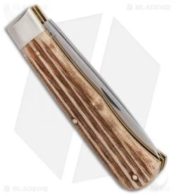 GEC Tidioute Cutlery #23 Pioneer Trapper Pocket Knife 4.5" Woodland Micarta -Knives Shop GEC Tidioute Cutlery 23 Pioneer Trapper Pocket Knife 4.5in Woodland Micarta 235220 BHQ 113343 LS Side 2